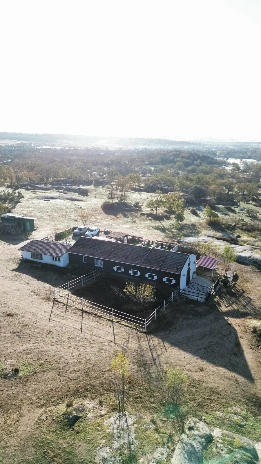 Vista aérea de la finca